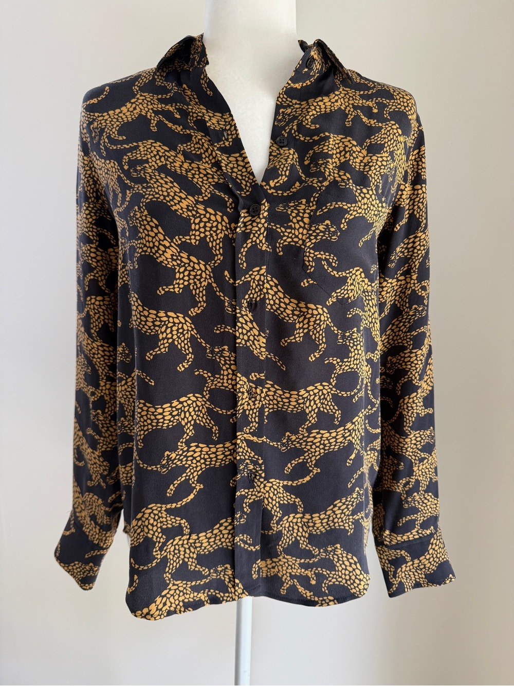 Rails Kate Silk Blouse – Lynx Animal Print - XS